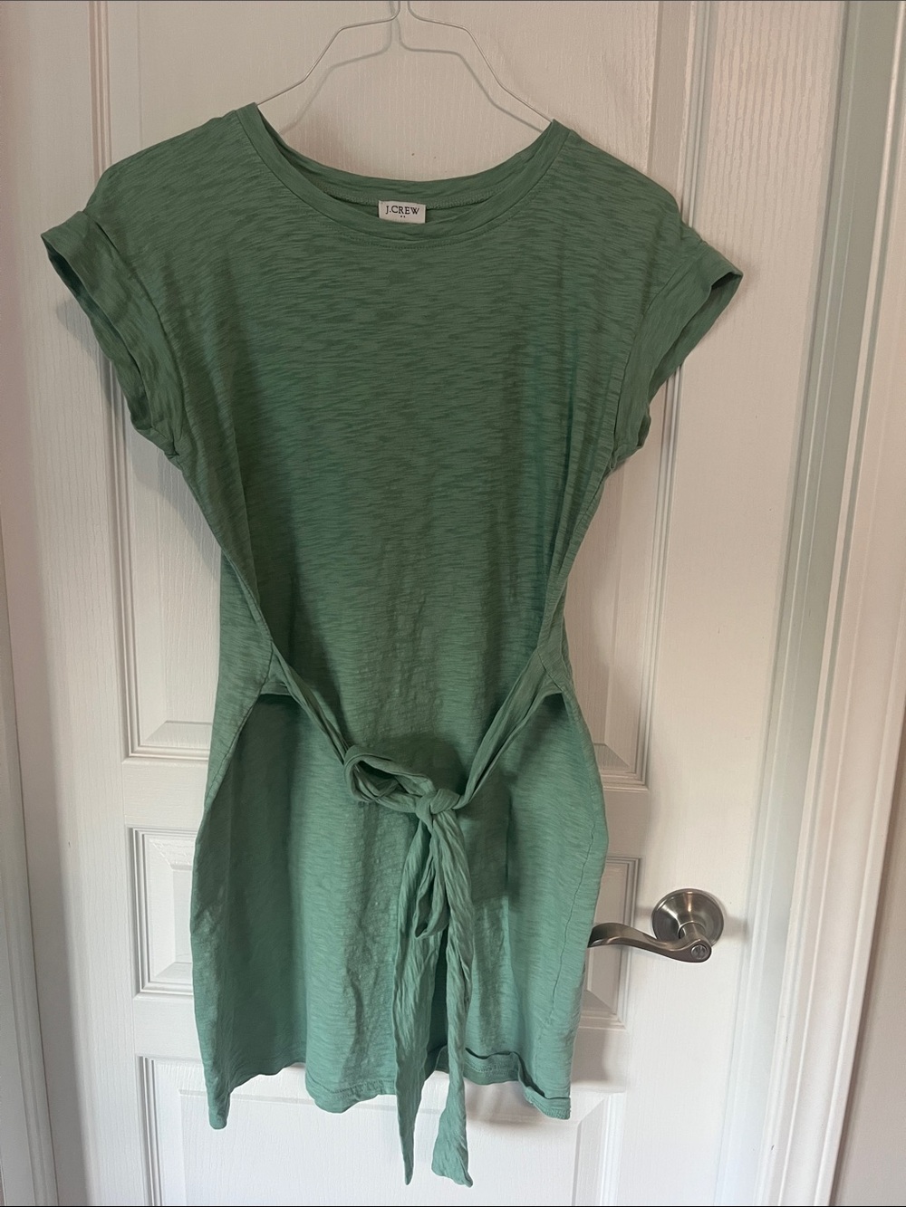 J. Crew Sage Green Tie-Waist Tunic
